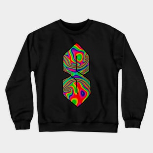 90's "S" Tie Dye - y2k 2000's colorful trippy psychedelic amazing incredible design Crewneck Sweatshirt